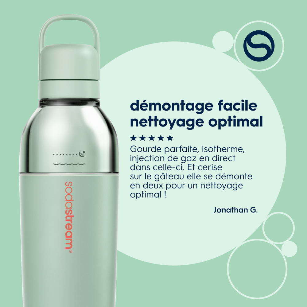 Gourde isotherme démontable 0,7L fizz&go Easy mix menthe – 11
