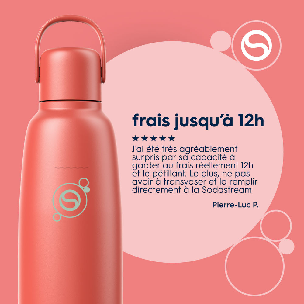 Gourde isotherme 0,9L fizz&go Cool papaye – 8