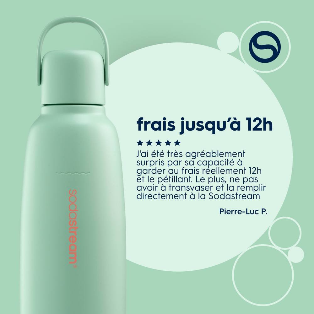 Gourde isotherme 0,9L fizz&go Cool menthe – 8