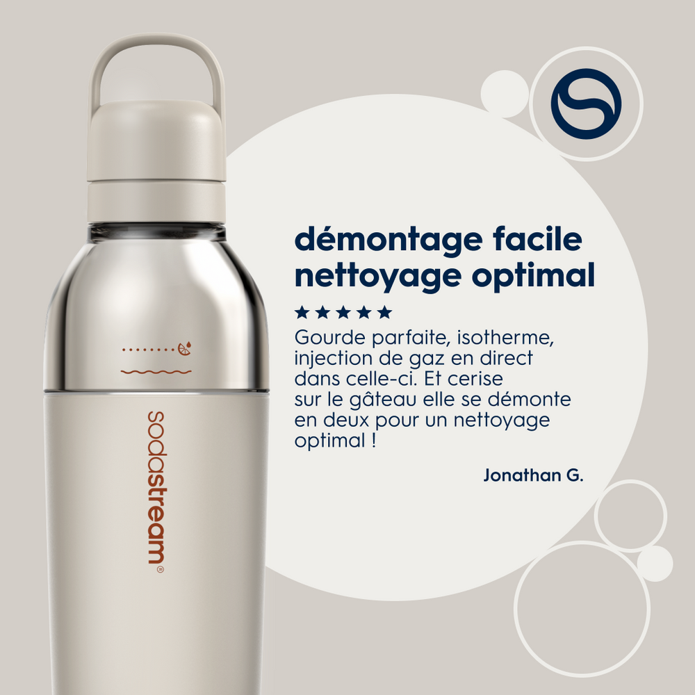 Gourde isotherme démontable 0,7L fizz&go Easy mix sable – 9