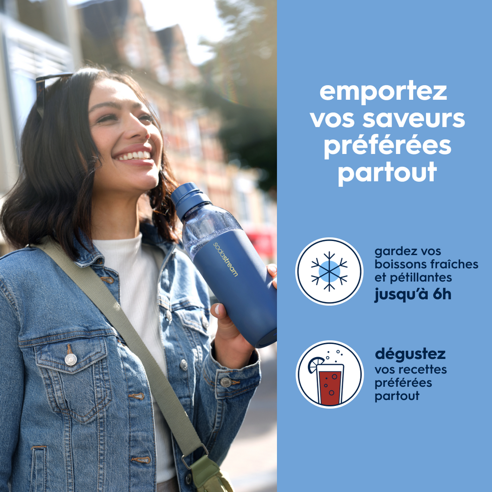 Gourde isotherme démontable 0,7L fizz&go Easy mix bleue – 9