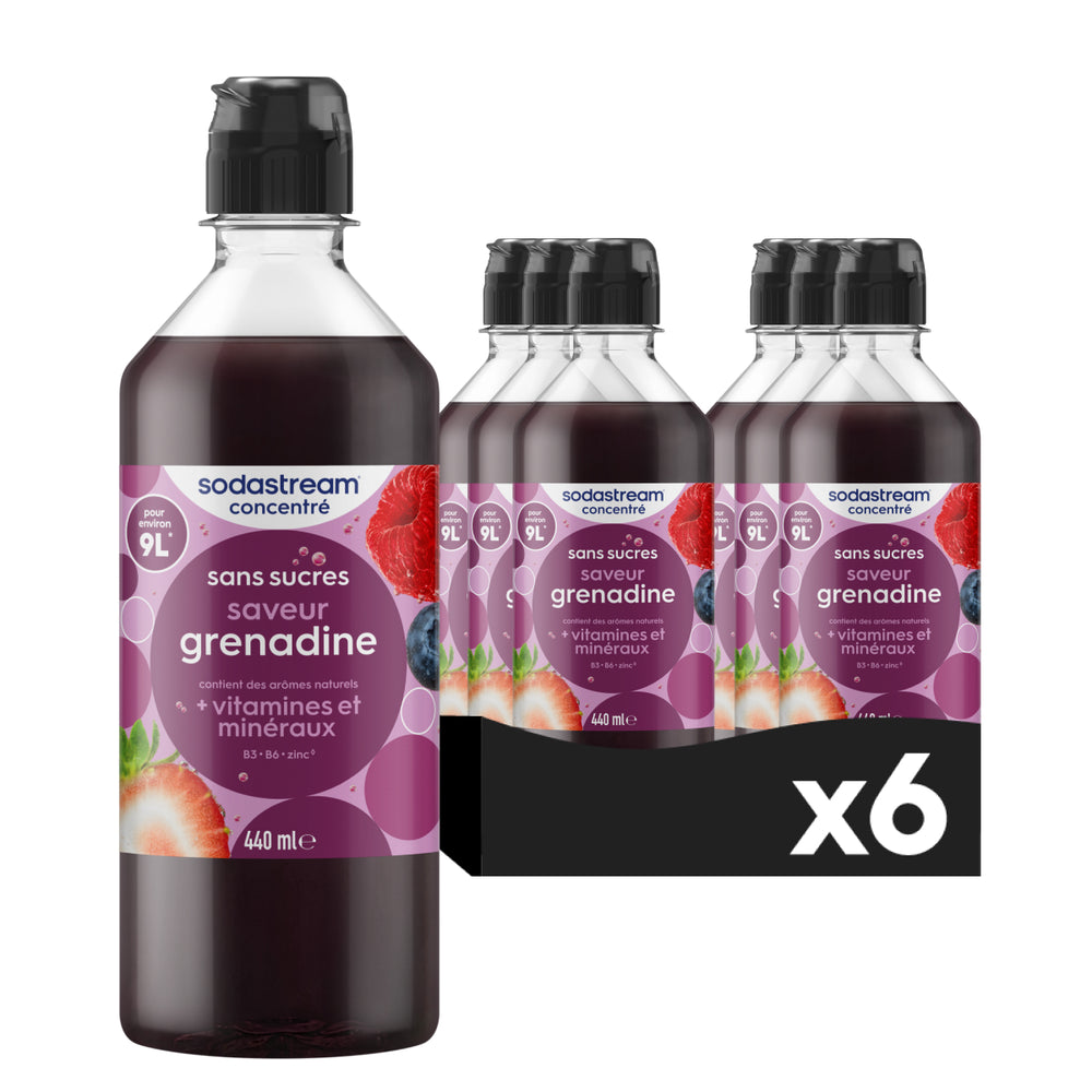 6-Pack Sirop Grenadine sans sucres 440ml – 1