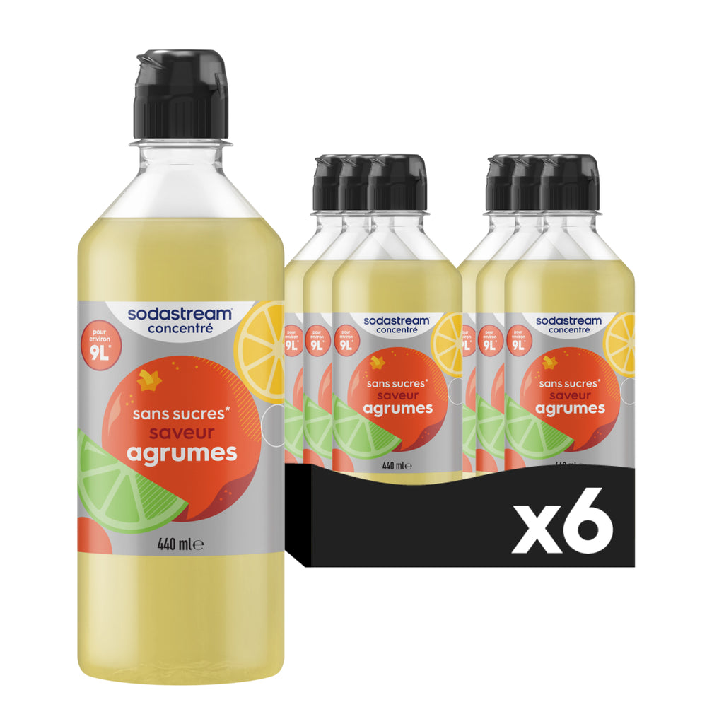 6-Pack Sirop Agrumes Sans Sucres 440ml – 1