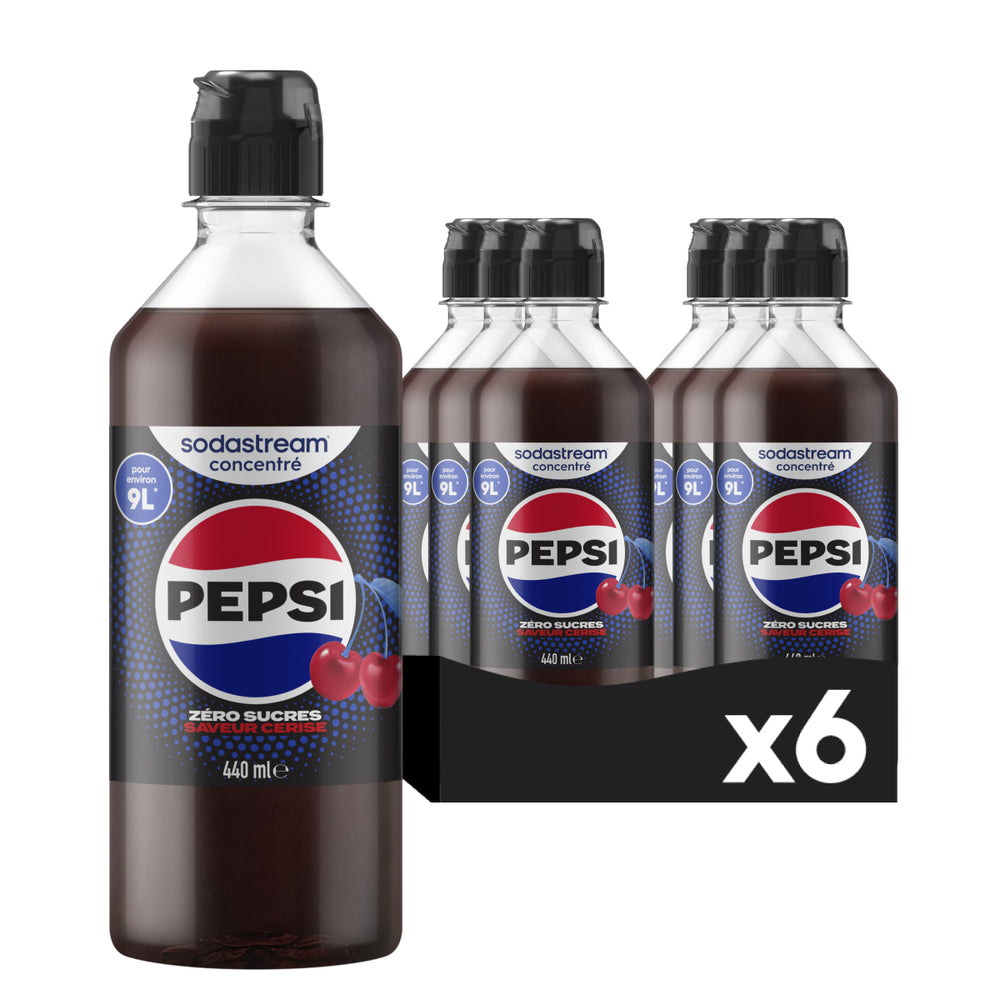 6-Pack Sirop Pepsi Zéro Sucres Saveur Cerise 440ml – 1