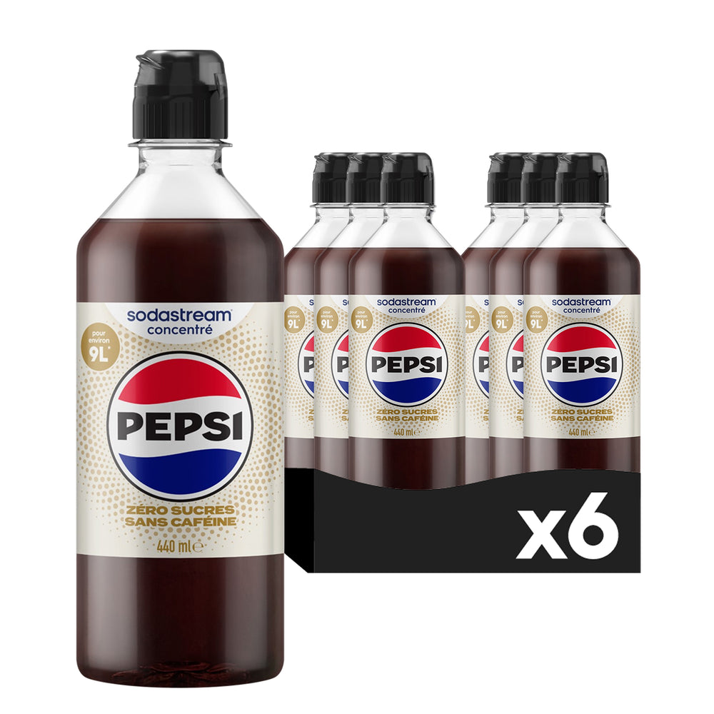6-Pack Sirop Pepsi Zéro sucres sans caféine 440ml – 1