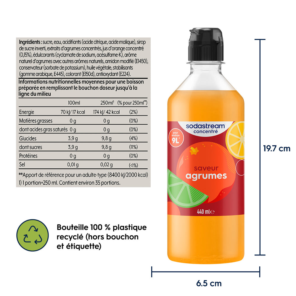 6-Pack Sirop Agrumes 440ml – 6