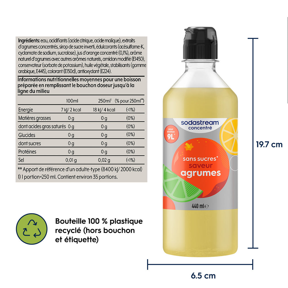 Sirop Agrumes Sans Sucres 440ml – 6