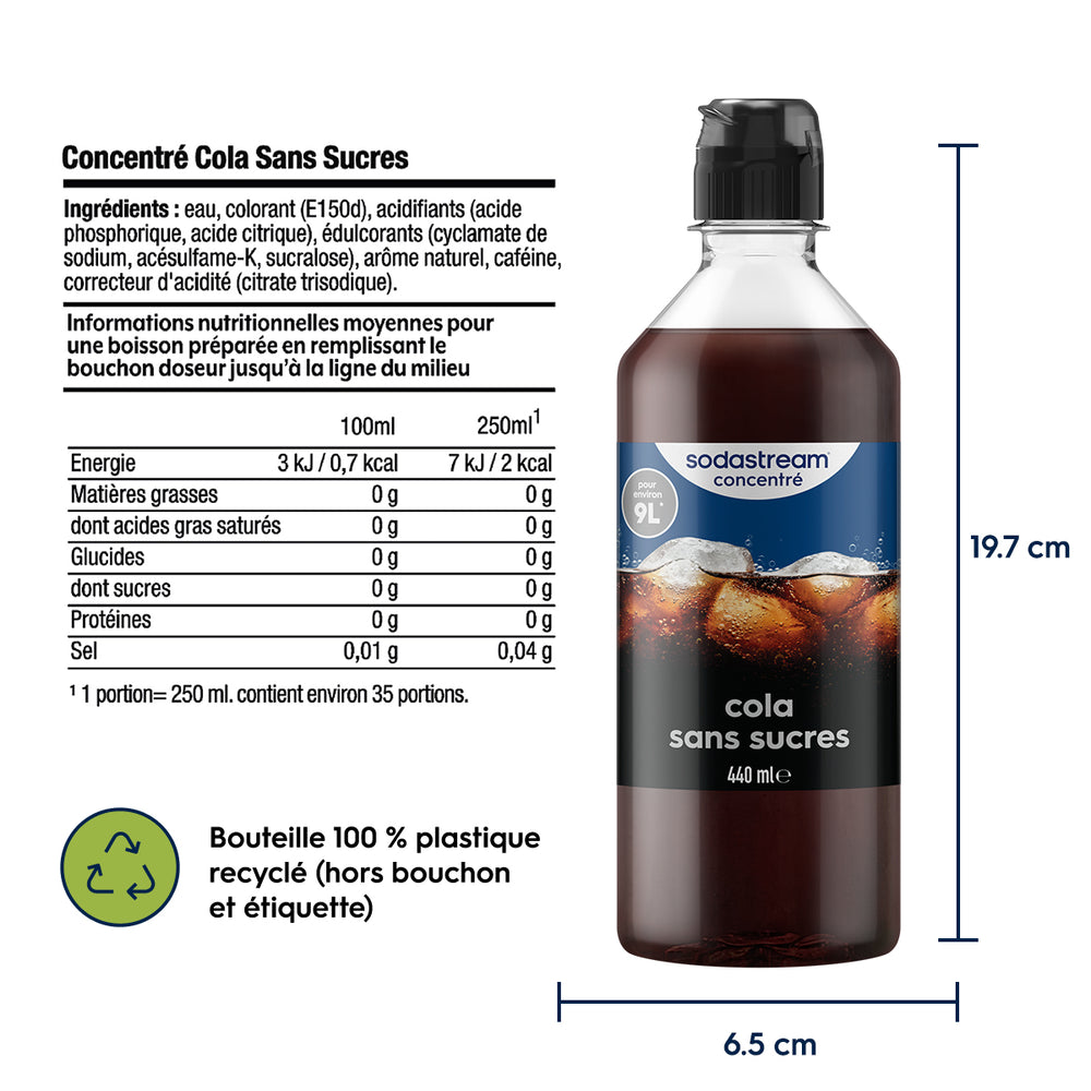 6-Pack Sirop Cola Sans Sucres 440ml – 6