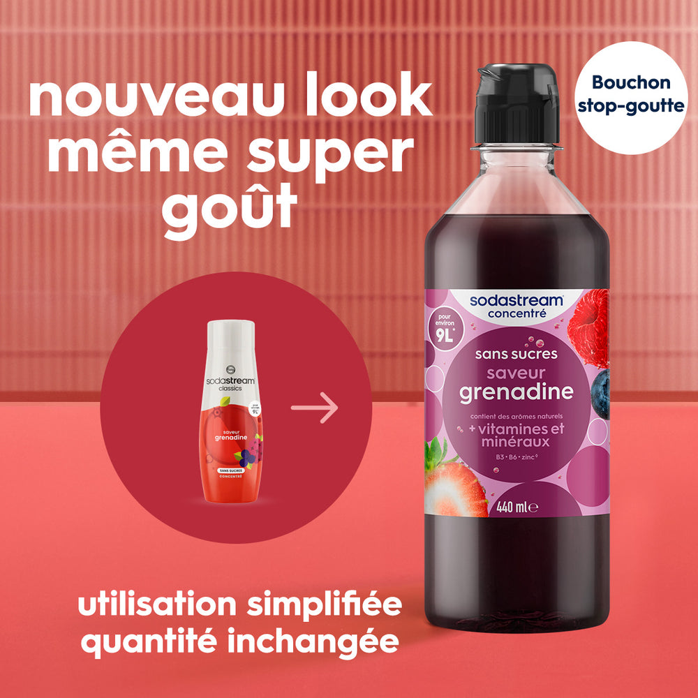 6-Pack Sirop Grenadine sans sucres 440ml – 2