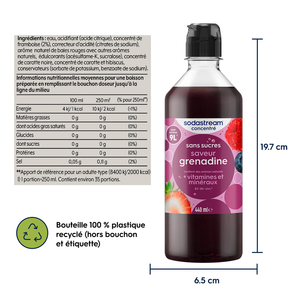 Sirop Grenadine Sans Sucres 440ml – 6