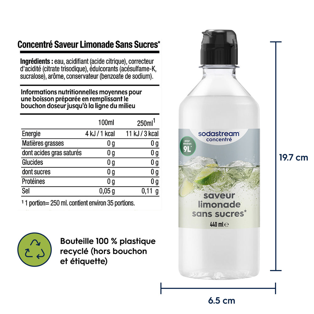 Sirop Limonade Sans Sucres 440ml – 6